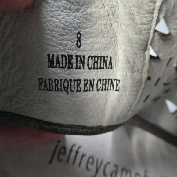 Jeffrey Campbell Silver Leather Peep Toe Shootie Ankle Bootie Heels Womens 8 - Picture 11 of 13